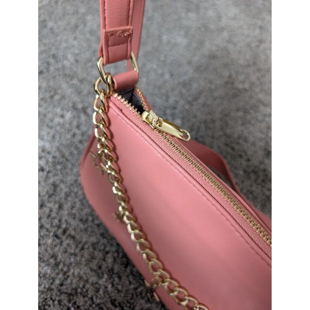 Wild Fable Pink Baguette Shoulder Bag Gold‎ Celestial Star Moon Chain Y2K Purse